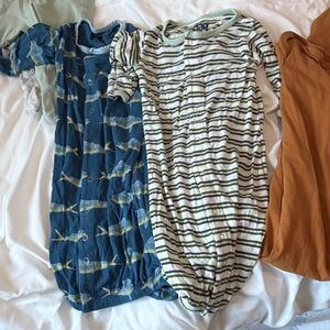 Kickee pants White Striped Kids Romper